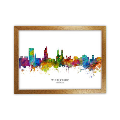 Winterthur Switzerland Skyline by Michael Tompsett - Print