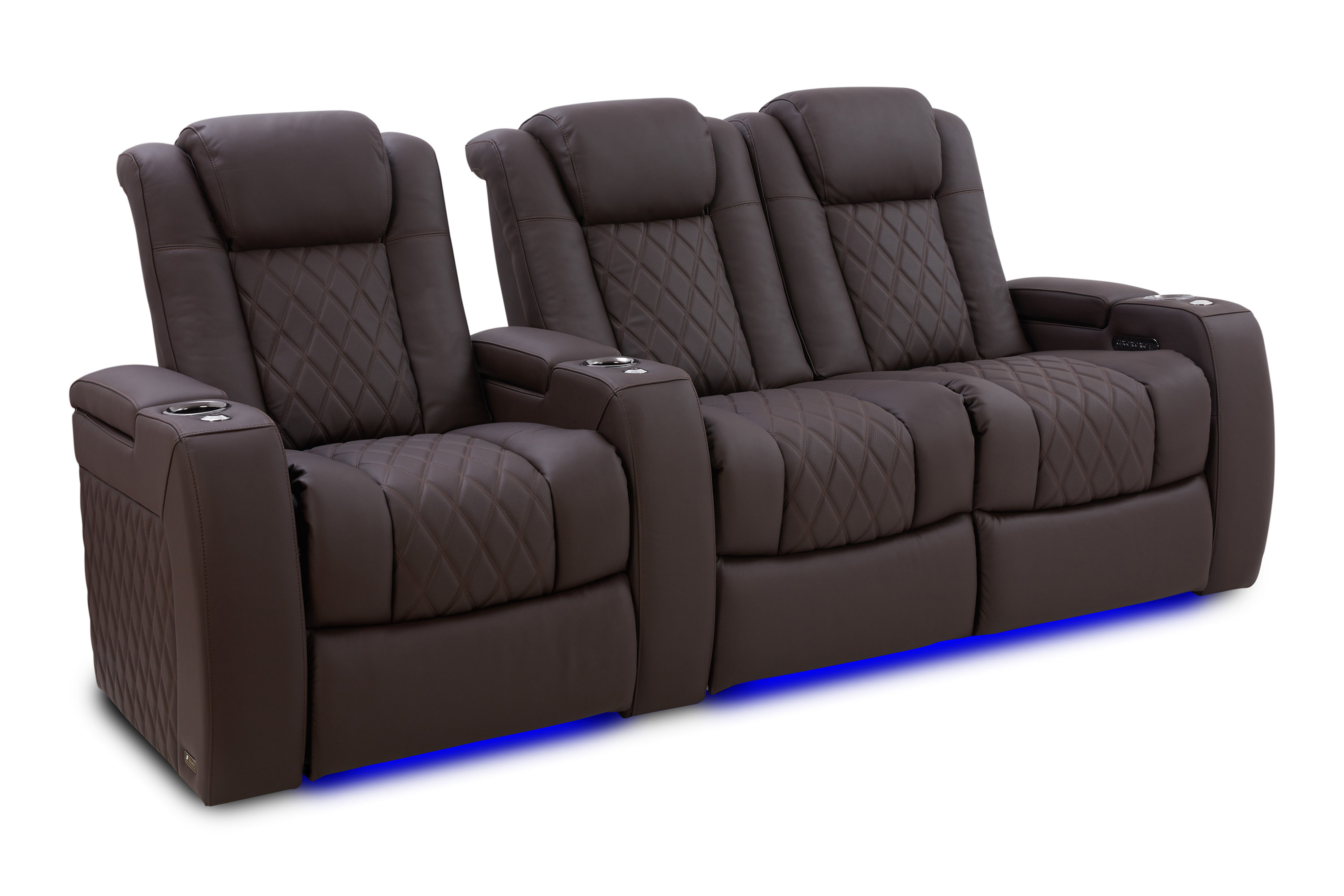 Valencia Theater Seating Leather Home Theater Seating with Cup Holder ...