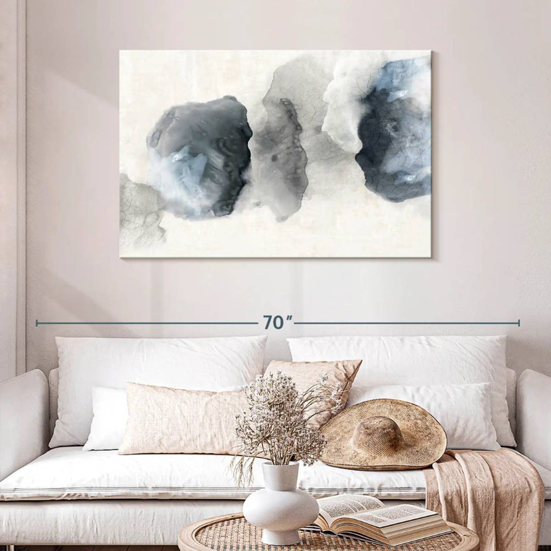Avery Crackled Blue Rocks, 30" H x 45" W