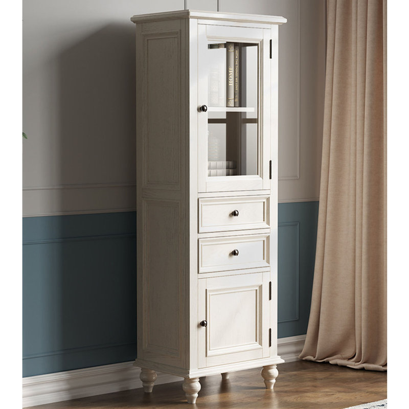 Armoire de présentation et de rangement blanche de style américain