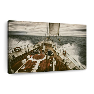 " Yacht At Sea Canvas Print "