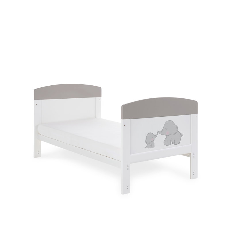 Grace Inspire Cot Bed with Fibre Mattress, Grey