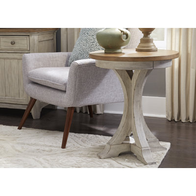 Harlowe Round Pedestal End Table