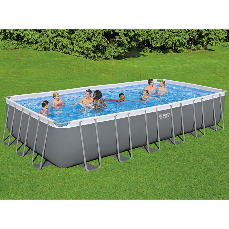 Bestway Rectangular Ultra XTR Frame Swimming Pool with Pump, 24' L x 12' W x 52" H