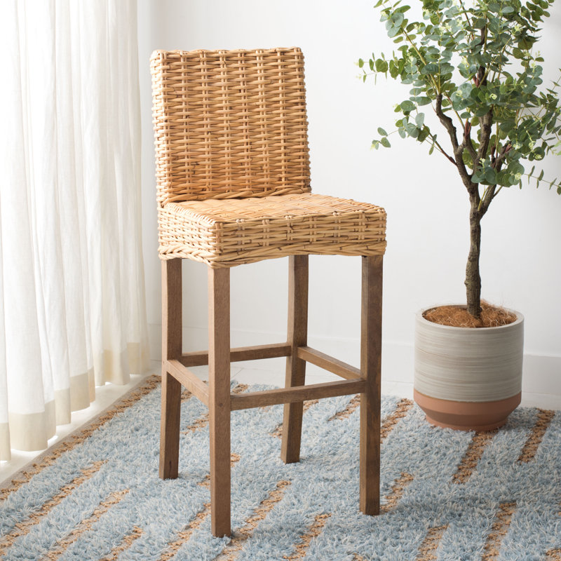 Normandie Bar & Counter Stool, Natural, Bar Stool (30” Seat Height)