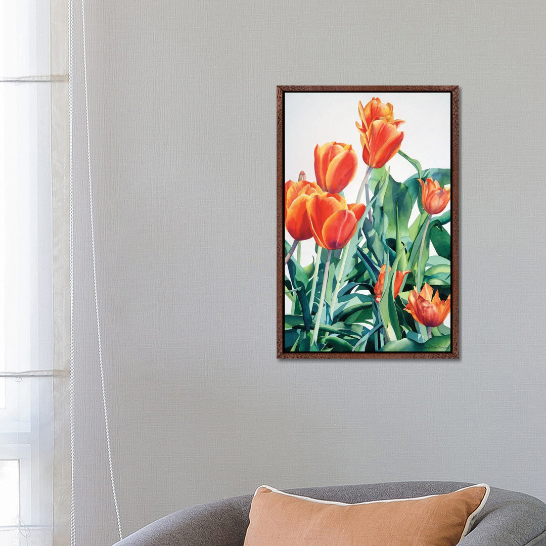 What About Those Crazy Tulips von Diana Miller-Pierce - Galerie-verpackte Leinwand Giclée auf Leinwand