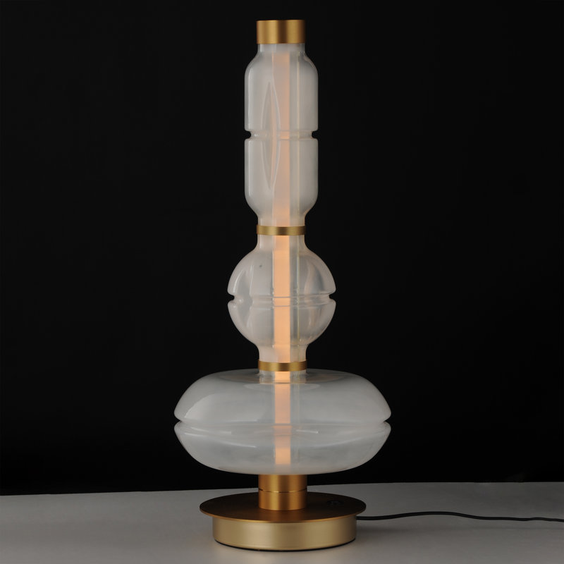 Gusto LED Table Lamp, Gold, White/Clear
