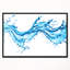 « blue water splashs », reproduction d’impression sur toile tendue encadrée-26667908