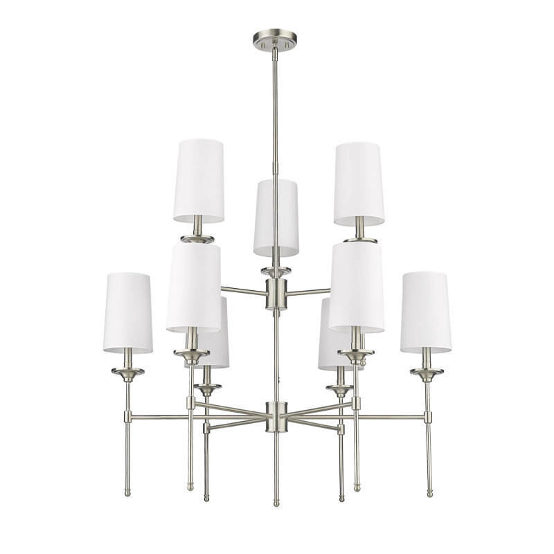 Hayse 9-Light Dimmable Chandelier, Brushed Nickel
