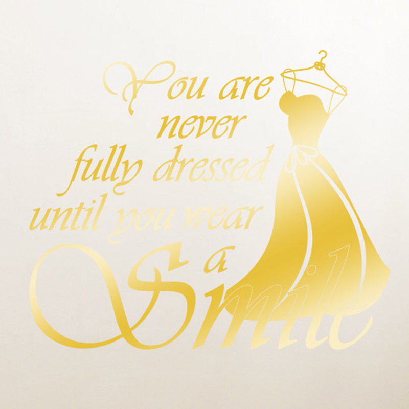 Wall Decal, Shiny Gold, Medium