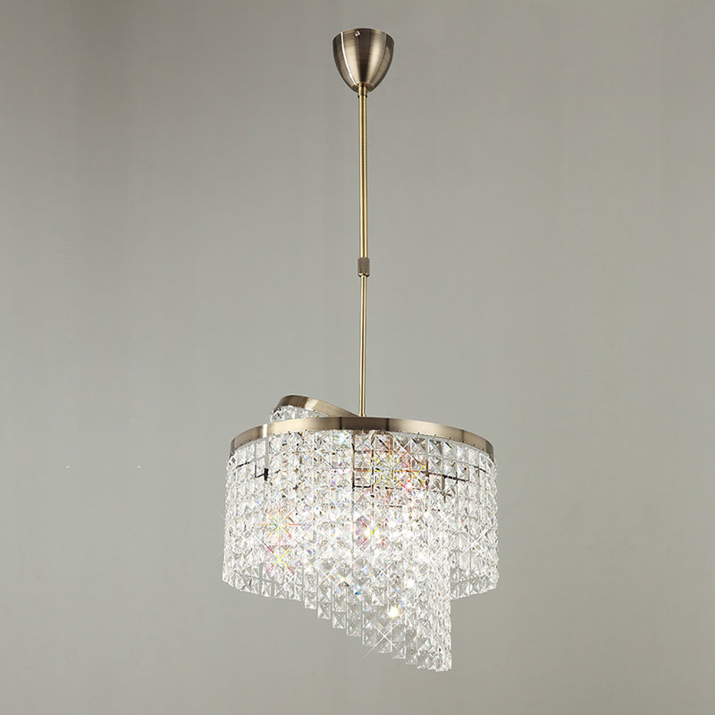6 - Light Gold Crystal Pendant