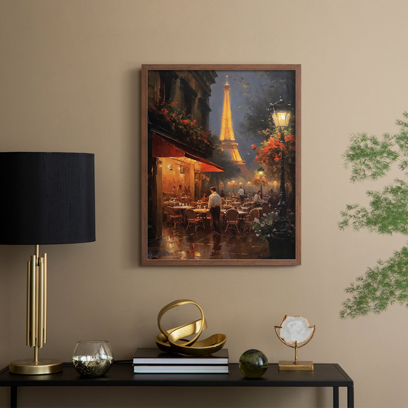 «LANDSCAPES Series CCCEXX», reproduction encadrée - bois massif, H 30 po x l 24 po, Noyer