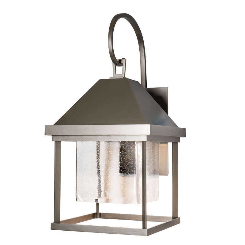 Dorset Aluminum Wall Light, Seeded Clear Glass, Coastal Dark Smoke, 29.5" H x 14.6" W x 17.3" D