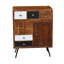 Petite armoire d'appoint en bois de manguier Tawa avec 1 tiroir et 2 portes