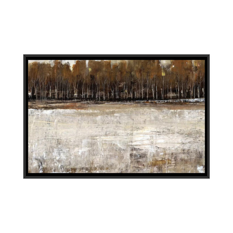 « neutral reflection i », impression sur toile, H 18 po x l 26 po x P 1,5 po, Toile avec cadre noir, Pas de tapis