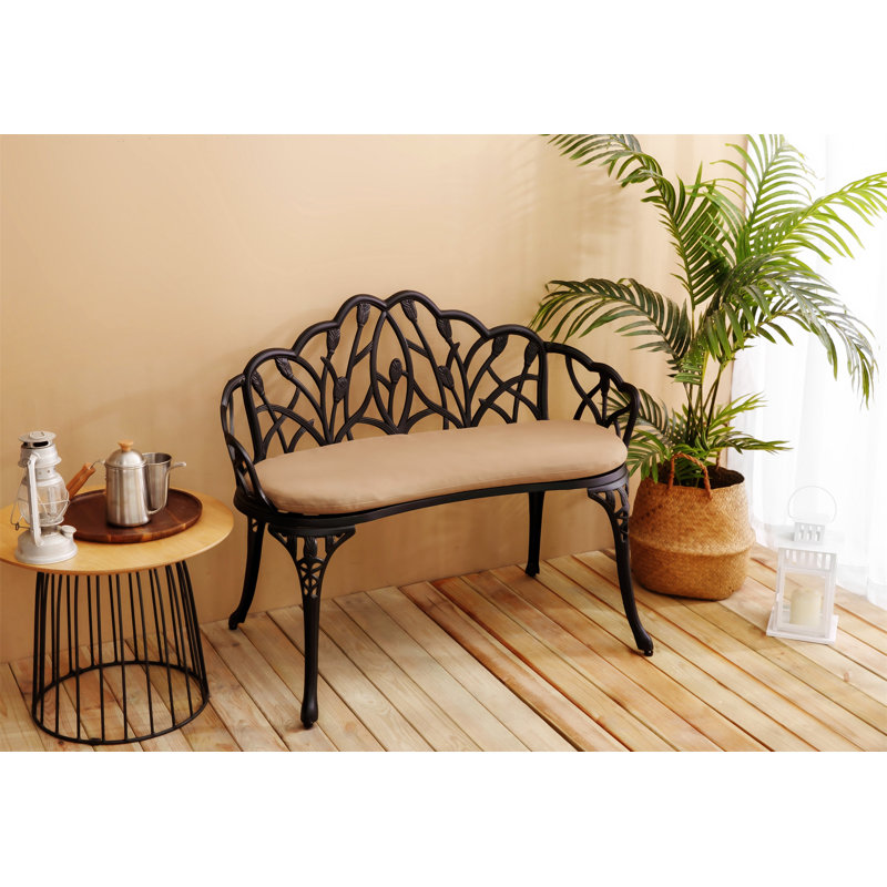 Banc de jardin Tulip, Noir