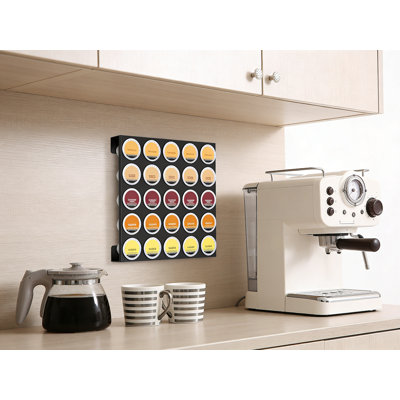 K Cup Organizer And Storage Holder, 50 Pod Capacity Metal Drawer For Countertop Or Wall Mount, Space Saving Coffee Pod Dispenser For Kitchen, Office, And Coffee Station