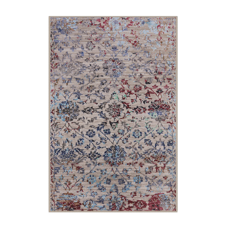 Floral Indoor Rug, Rectangle 2' x 3'