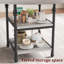 Table de salle à manger ronde pour 4 personnes, table de salle à manger circulaire sur pied avec tablettes de rangement et pieds romains en métal, style maison de campagne, peu encombrante, 47 po, rétro-2009554361