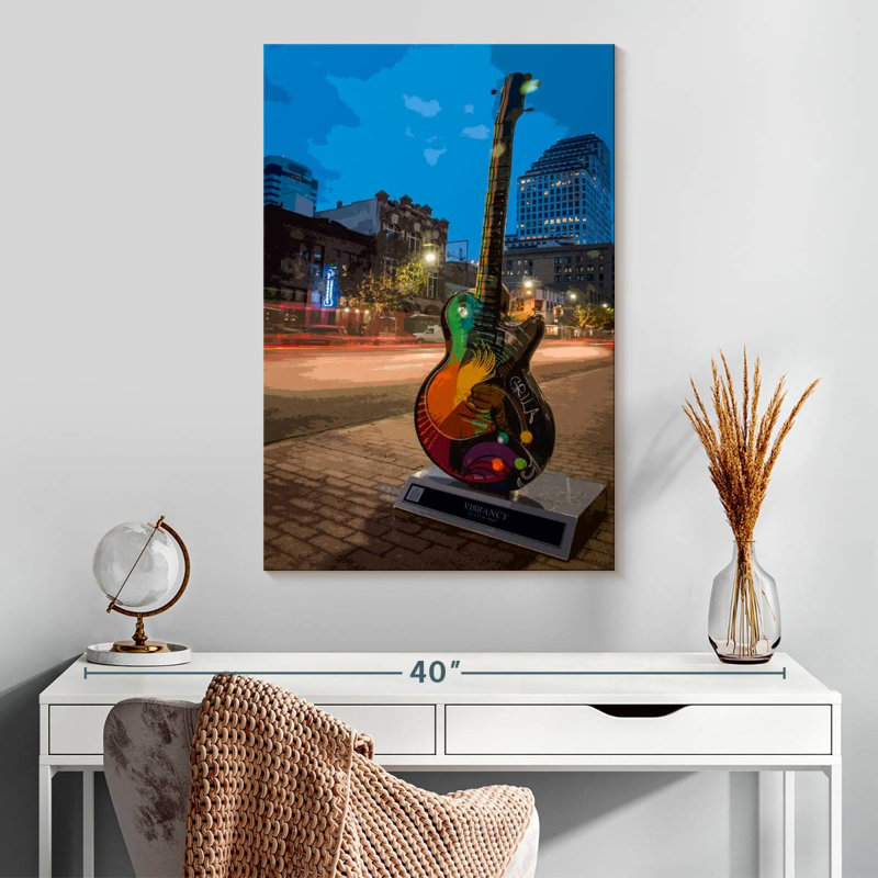 Abarca Austin Texas Guitar, 30" H x 20" W