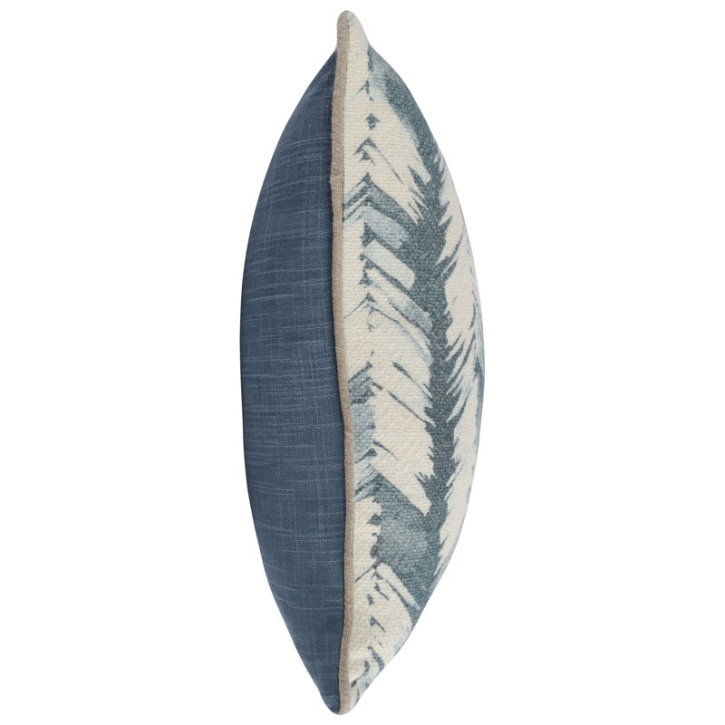Eloa Blue and White Geometric 20" Square Throw Pillow