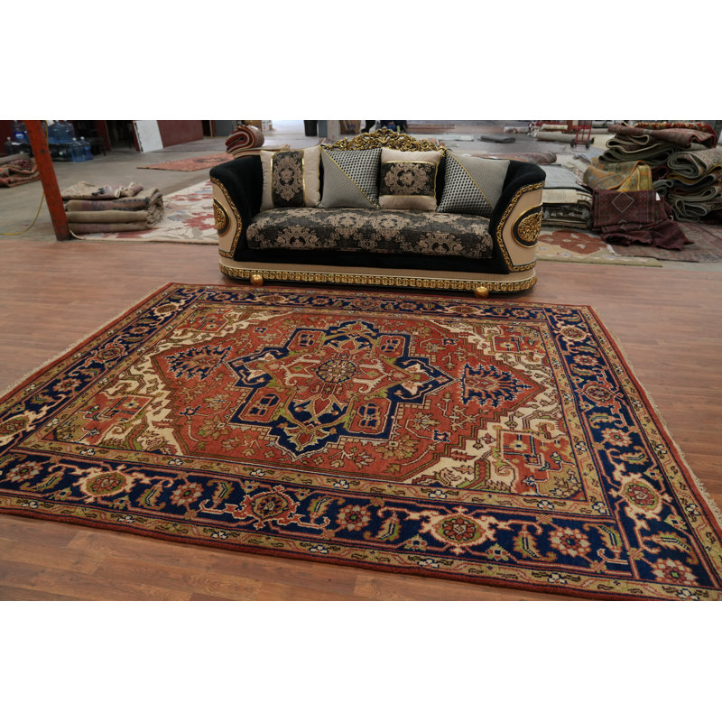 Geometric Traditional Room Size Area Rug 8x10
