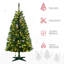 Arbre de Noël artificiel haut de 5 pi avec 36 branches, 152 lumières DEL blanc chaud ou coloré, ouverture automatique-155184768
