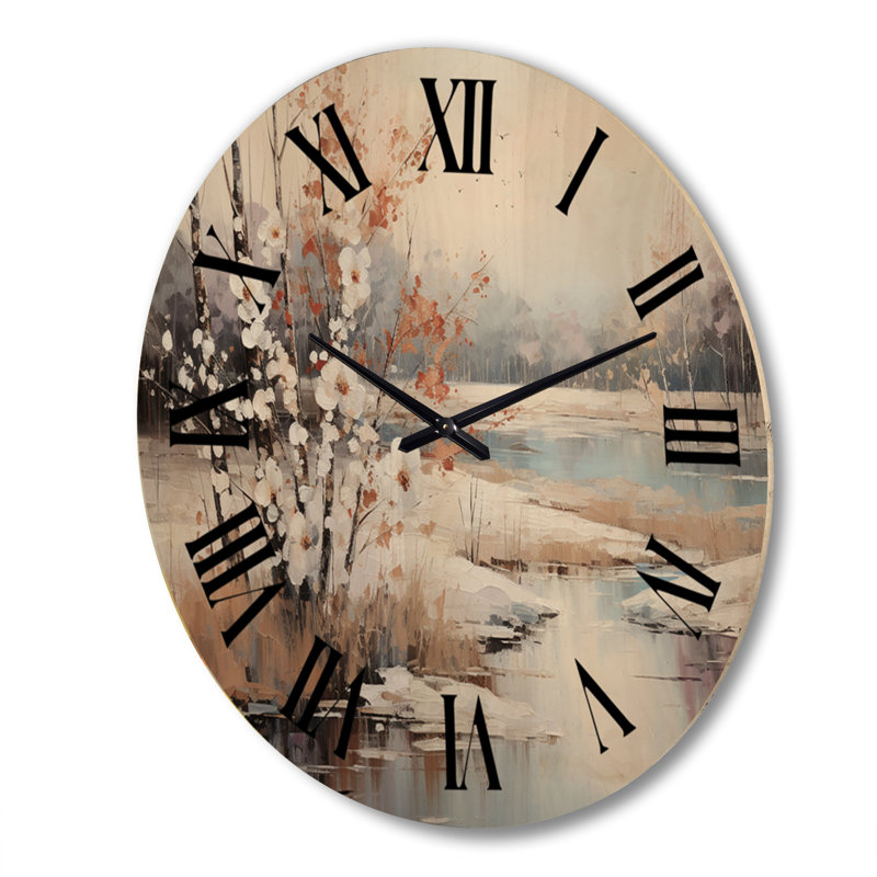 Horloge murale en bois massif Marzi, Très grand