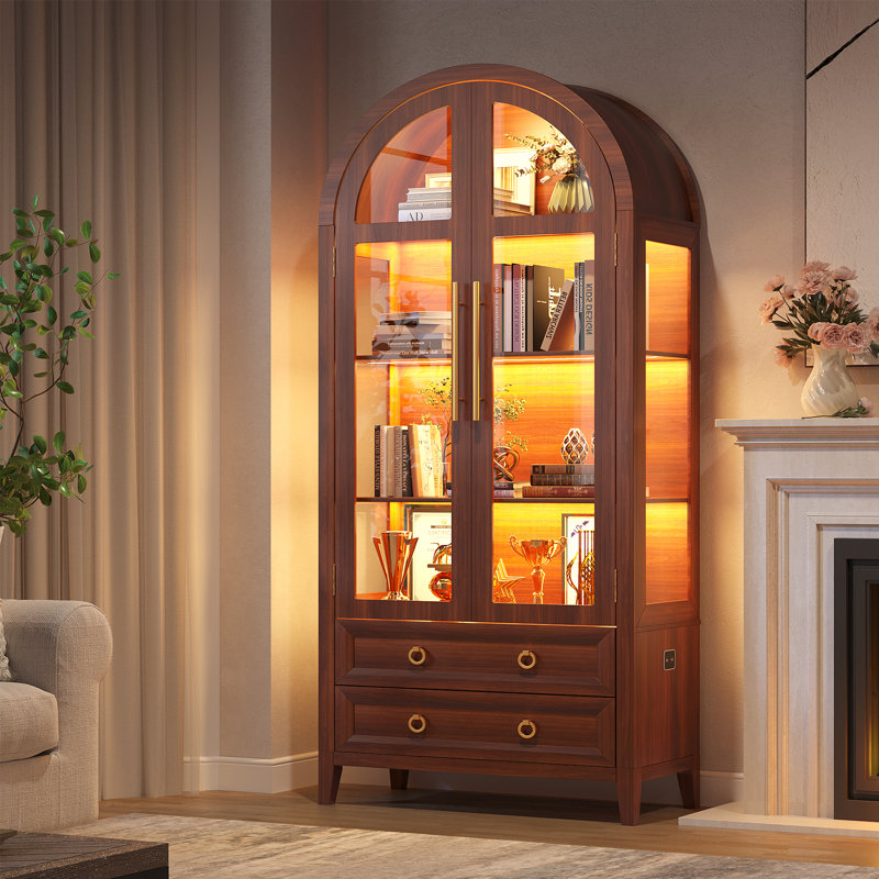 2 -Drawer Storage Cabinet, Brown