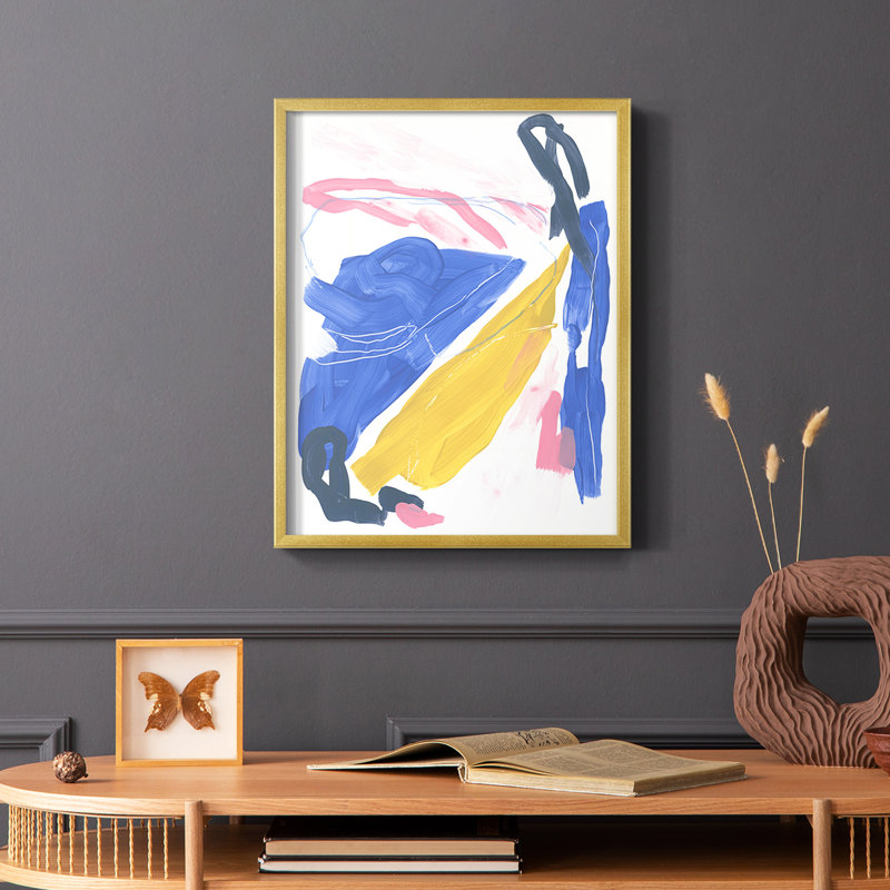 Feedback Loop II Framed Print - Solid Wood, Gold, 28" H x 22" W