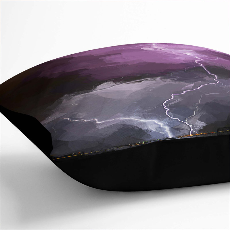 Square Throw Cushion, Black, 40cm H x 40cm W x 15cm D