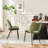 Mackensie Upholstered Dining Chairs Faux Leather Kitchen Chairs with Metal Legs-1464084905