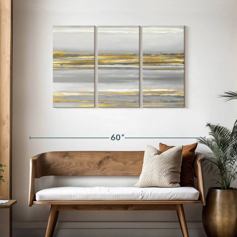 Avery Subtle Reflections With Grey, 28" H x 45" W