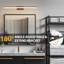Luminaire de salle de bain moderne 39 po à DEL - Élégante applique murale en métal noir pour miroir, vestiaire ou lavabo-624574422-624574423
