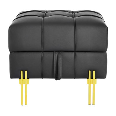 Leather Storage Ottoman