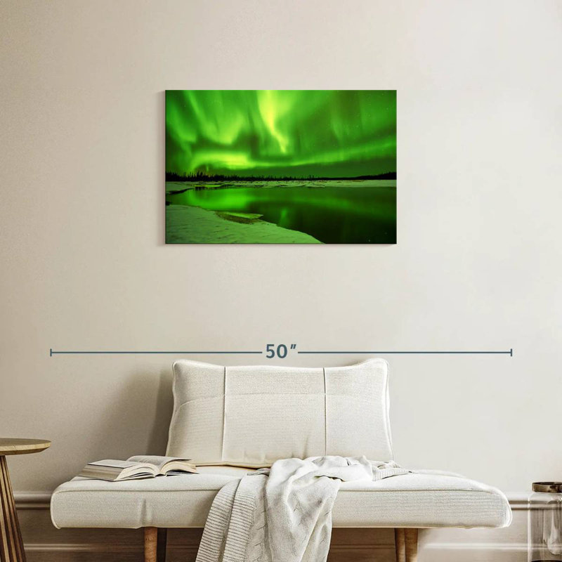 Nicci Northern Lights Over Lake, 20" H x 30" W