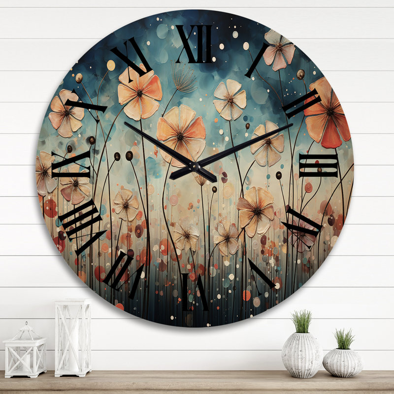 Horloge murale en bois massif Mintu, Très grand