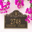 Acanthus Monogram 3-Line Wall Address Plaque-377949269-377949270