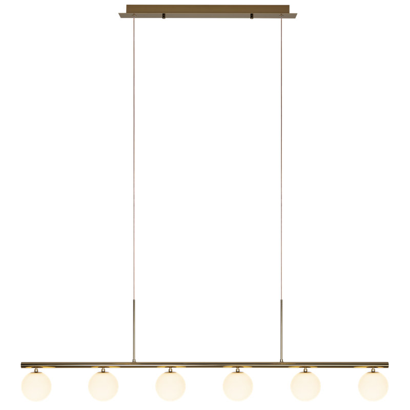 Luminaire suspendu en laiton poli à 1 lumière Hewet