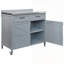 Stainless Steel Top Outdoor Kitchen Island With Storage, Adjustable Shelves, And Mobility For Pizza Prep And Entertaining-1537947894