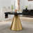 Magallanes 4 - Person Marble Top Pedestal Dining Set-891449990-891449989