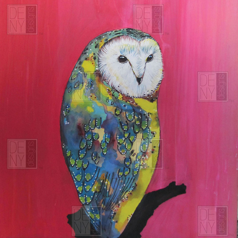 Owl On Lipstick Single Shower Curtain