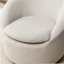 Fauteuil demi-tonneau moderne en tissu Teddy Boucle-319395407