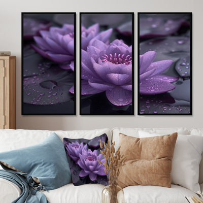 Ensemble d'art mural Saltzman - Lotus