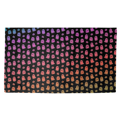 Tapis rose/orange/noir pastel Avicia