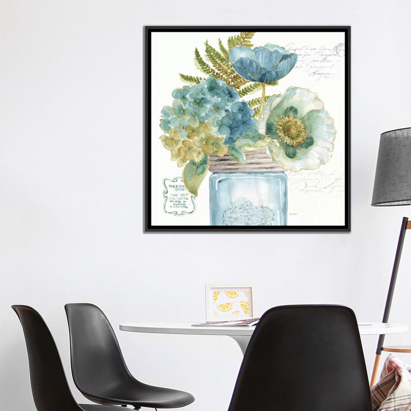 « my serre bouquet iii », impression sur toile, H 18 po x l 18 po x P 1,5 po, Toile avec cadre noir, Pas de tapis
