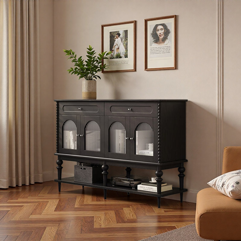 Small-Sized Kitchen Sideboard, Black
