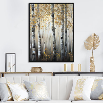 «Birch Tree Forest Wonderland V», reproduction sur toile