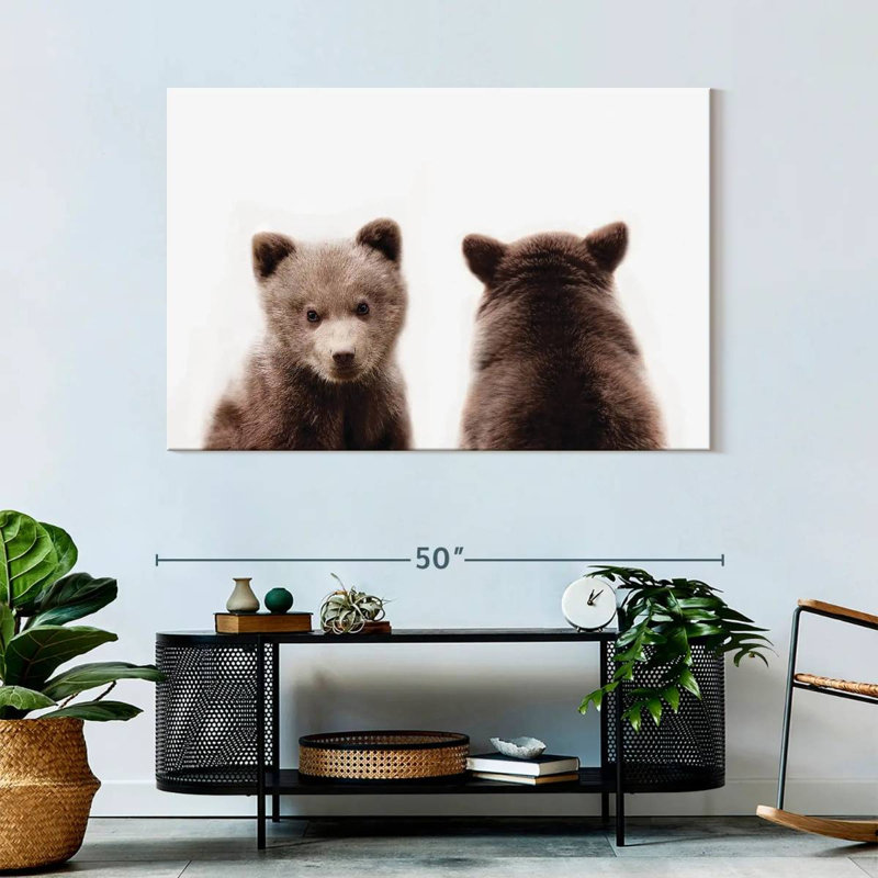 Bear Cub Front And Back Portrait, 32" H x 48" W
