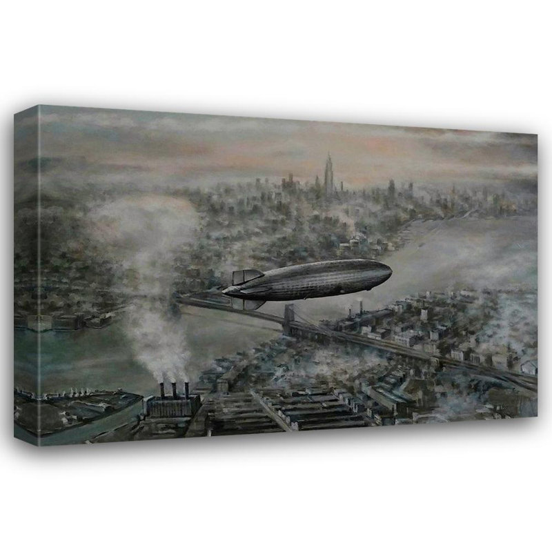 Williston Forge Gipe, L. Gallery Wrapped Canvas Art Titled: Zeppelin, 34" H x 48" W